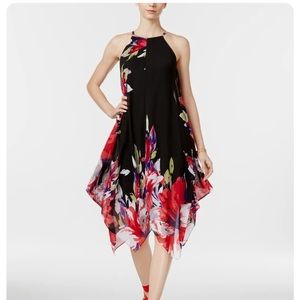 NWT International Concepts Printed Handkerchief-Hem Dress 1